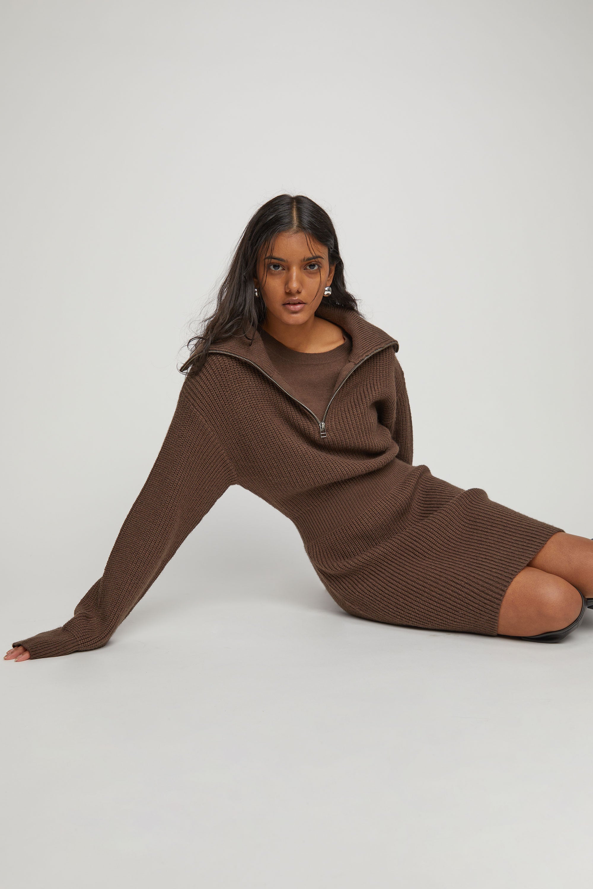 Half Zip Sweater Dress | OAK + FORT