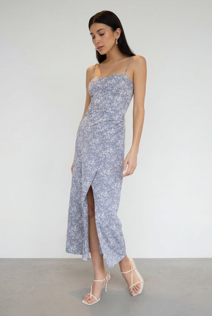 sachin and babi light blue dress Mauve Maxi Dress with Criss Cross Back