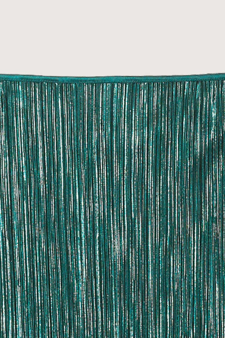 SPARKLY PLEATED MINI DRESS in Seamoss Shimmer — alternate angle