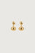 Double pebble earrings in gold — main image
