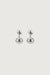 Double pebble earrings in silver — main image