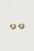 Ball drop hoop earrings in gold — main image