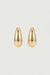 Curved hoop earrings in gold — main image