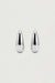Curved hoop earrings in silver — main image