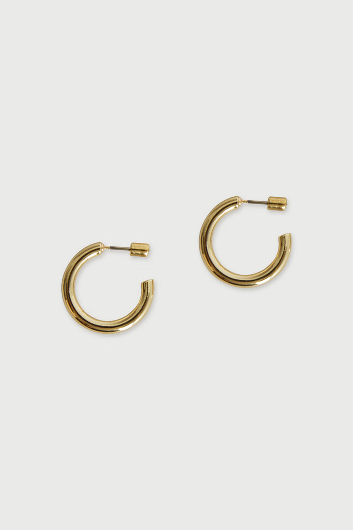SMALL HOOP EARRINGS in Gold — alternate angle