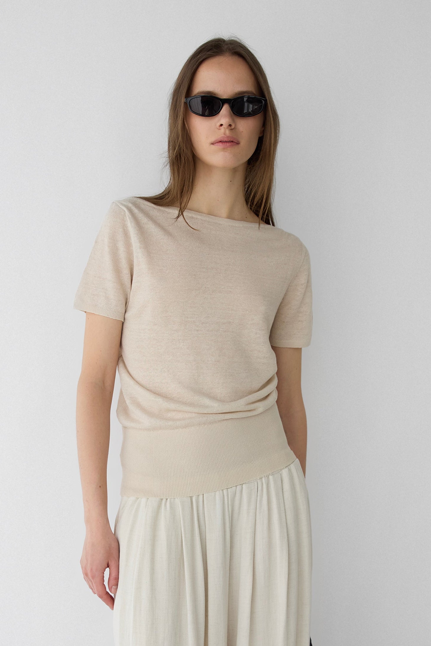 Thick Ribbed Peplum Top | OAK + FORT
