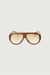Oversized aviator sunglasses in toffee — main image