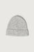 Fuzzy ribbed knit beanie in heather light grey — main image