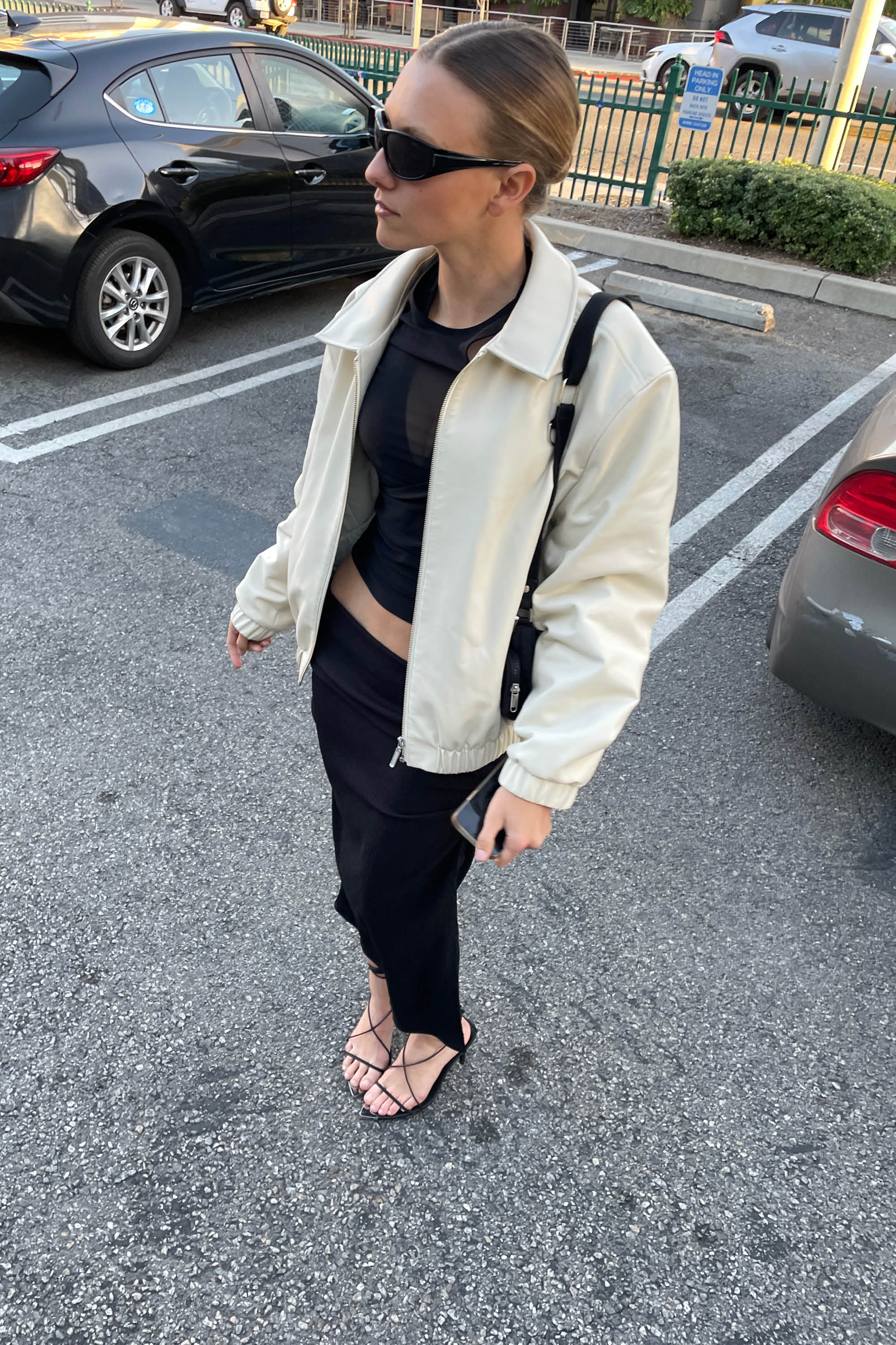 Vegan Leather Bomber Jacket | OAK + FORT