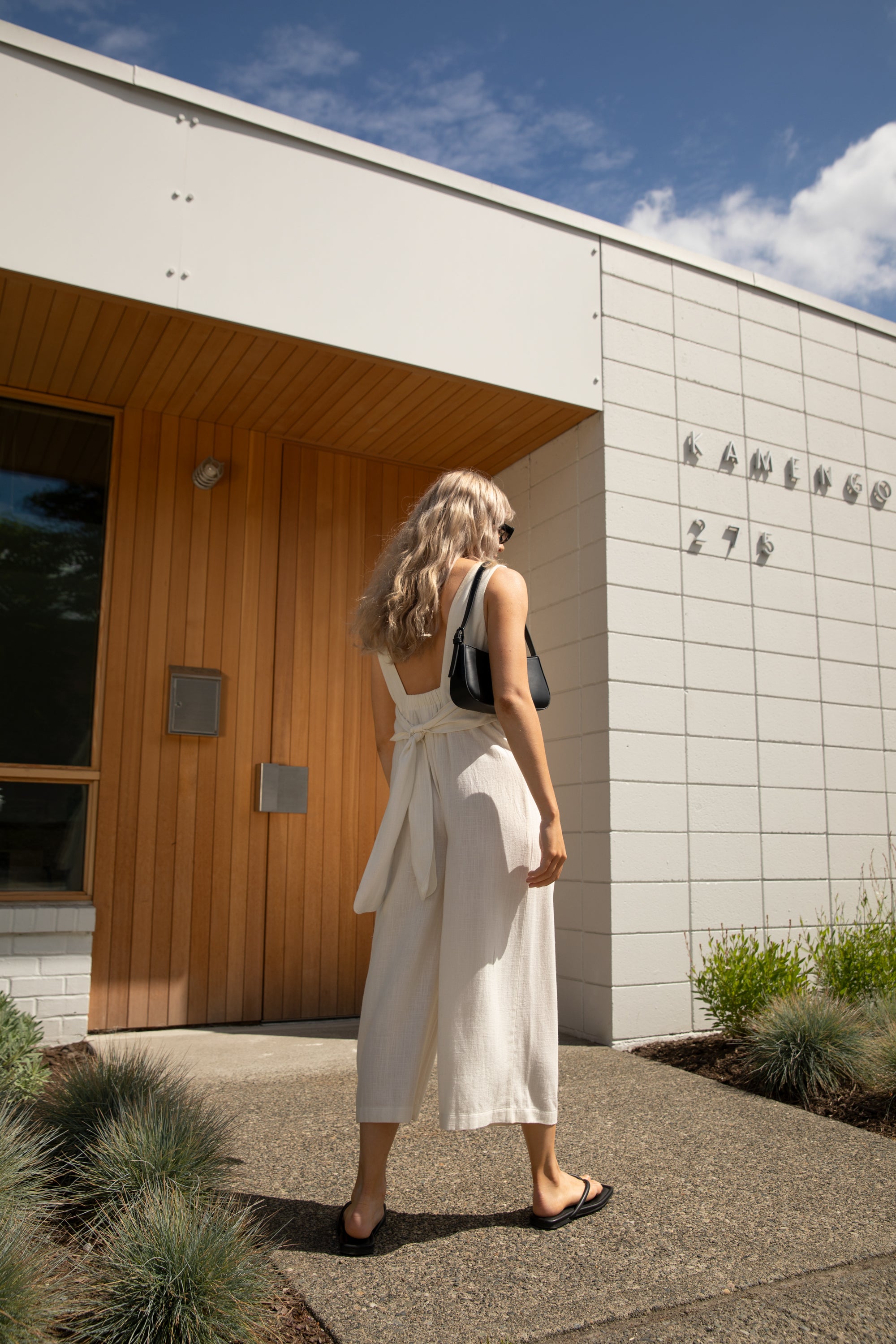 【SKZ I.N.】otona satin wide salopette LINEN BLEND JUMPSUIT – OAK + FORT