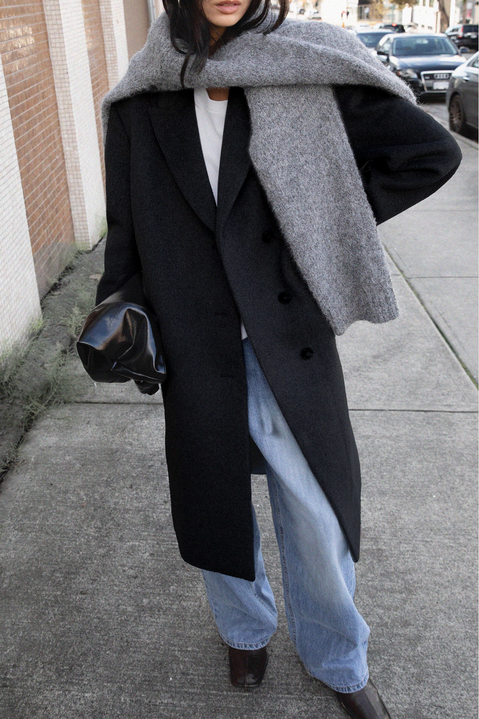 Oversized Wool Blend Coat | OAK + FORT
