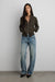 Military style zip-up jacket in taupe — main image