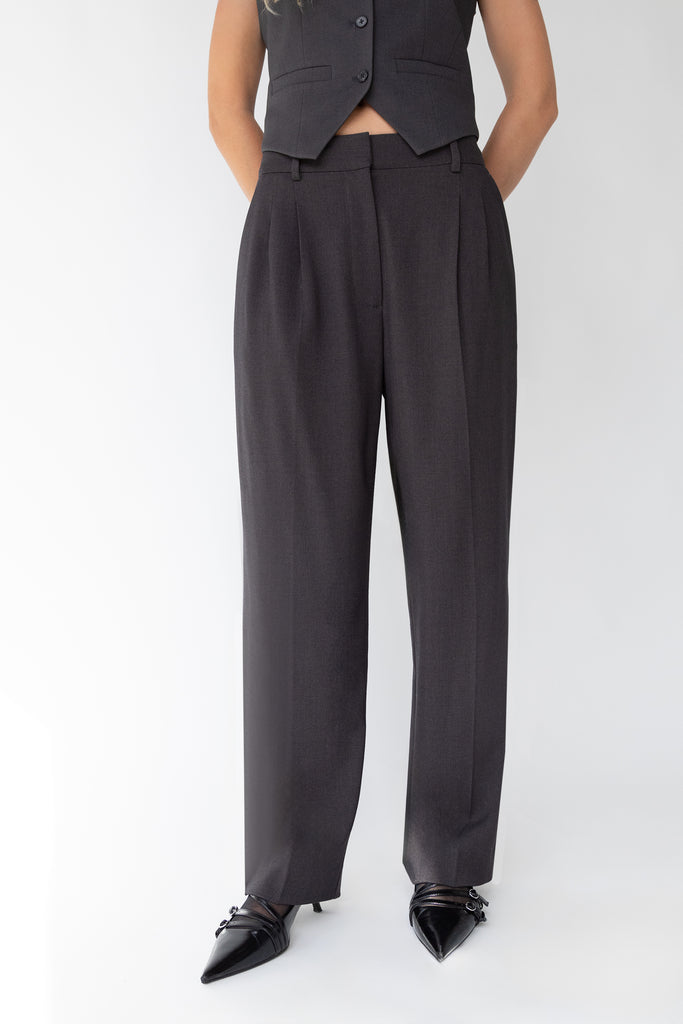 Wide Leg High-Rise Trouser | OAK + FORT