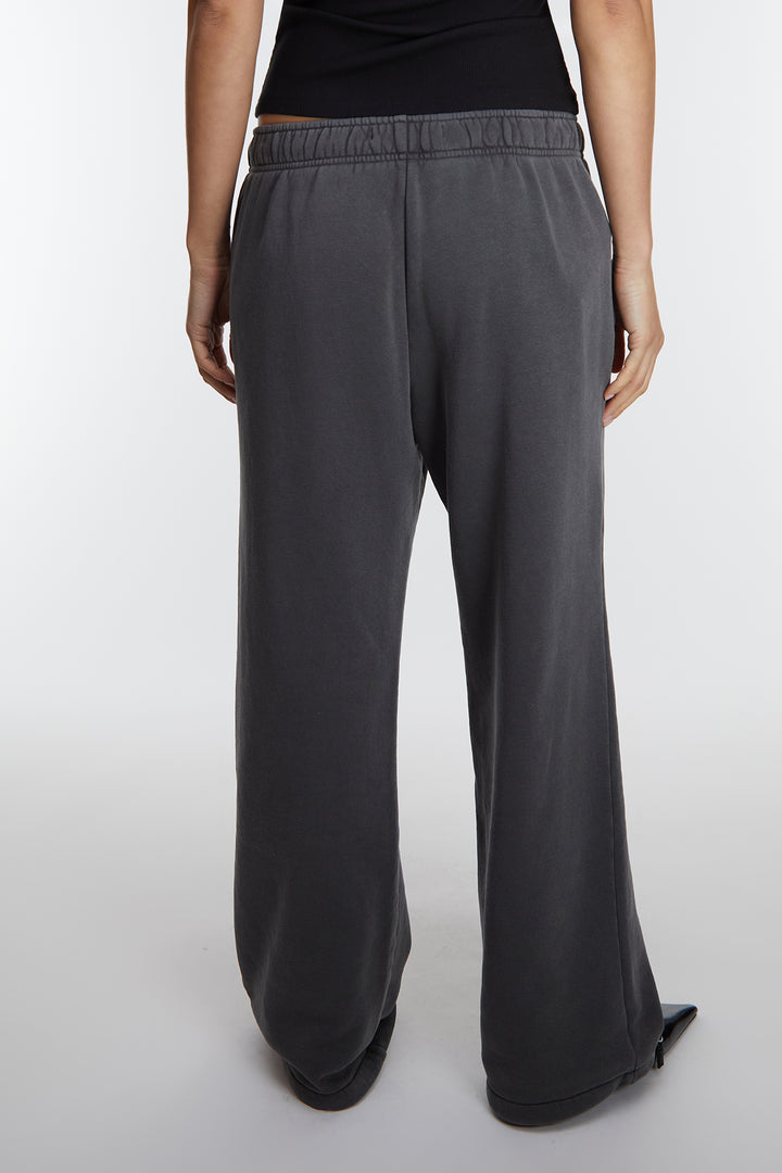 FLEECE STUDIO STRAIGHT LEG SWEATPANT in GD Grey — alternate angle