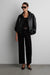 Tailored high-rise straight leg pant in black — main image