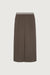 Striped elasticated waist straight leg pant in turkish coffee — main image