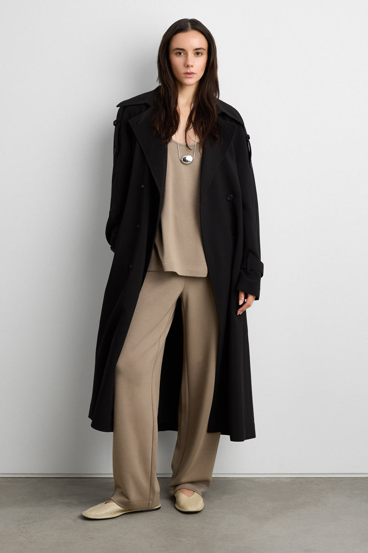 SCUBA ELASTIC WAIST STRAIGHT LEG PANT