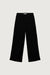 Front wrap straight leg trouser in black — main image