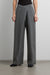 Front wrap straight leg trouser in medium heather grey — main image