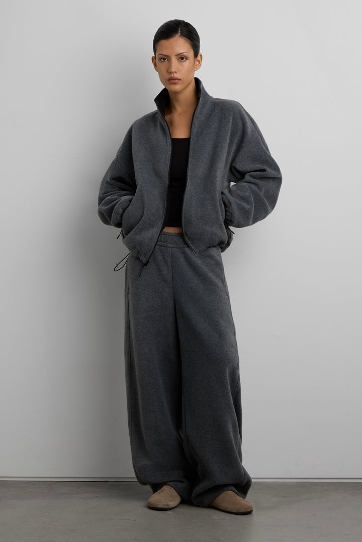 OVERSIZED FLEECE PANT in Gray — alternate angle