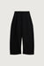 Brushed mid-rise wide leg trouser in charcoal twill — main image
