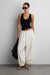 Relaxed balloon fit cotton pant in cream — main image