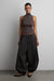 Relaxed balloon fit cotton pant in dark heather grey — main image