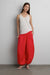 Nylon balloon pant in red — main image