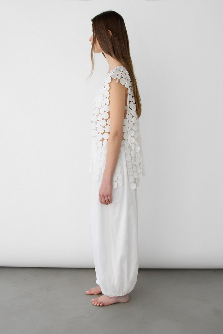 NYLON BALLOON PANT in White — alternate angle