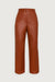 STRAIGHT LEG VEGAN LEATHER PANT