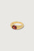 Ellipse zirconia ring in gold garnet — main image