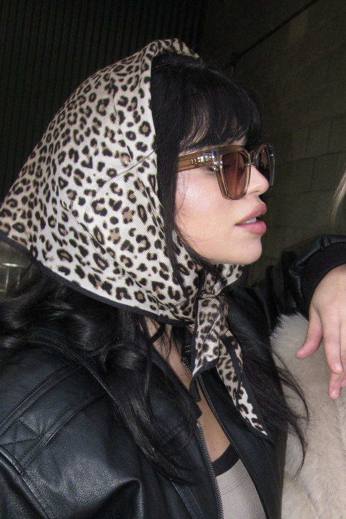 Silk-Blend Leopard Print Neck Scarf | OAK + FORT
