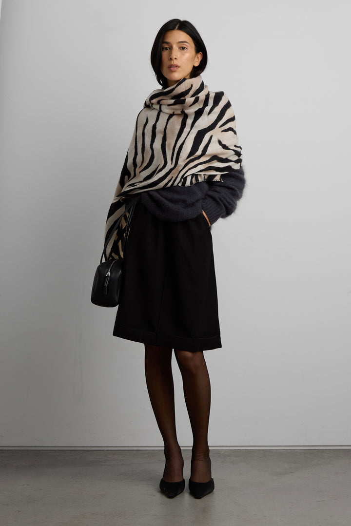 ANIMAL PRINT SCARF in Beige — alternate angle