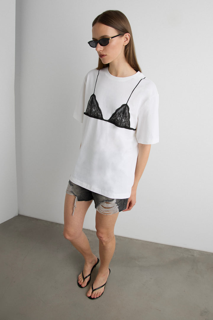 GRAPHIC T-SHIRT in White Graphic — alternate angle