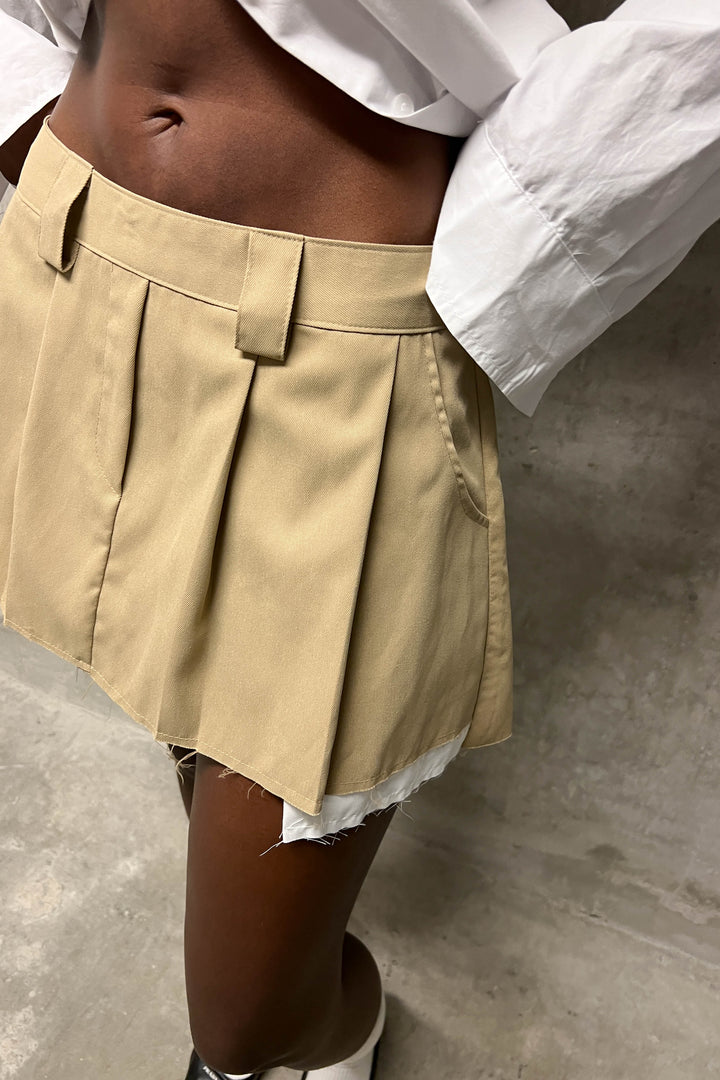 PLEATED MINI SKIRT