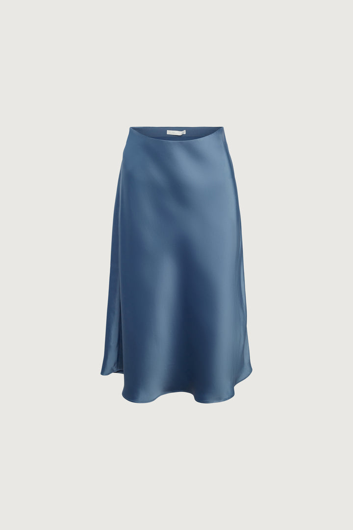 SATIN MIDI SLIP SKIRT