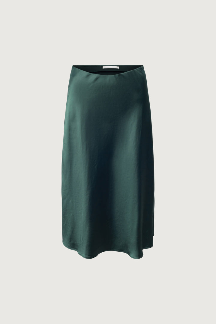 SATIN MIDI SLIP SKIRT