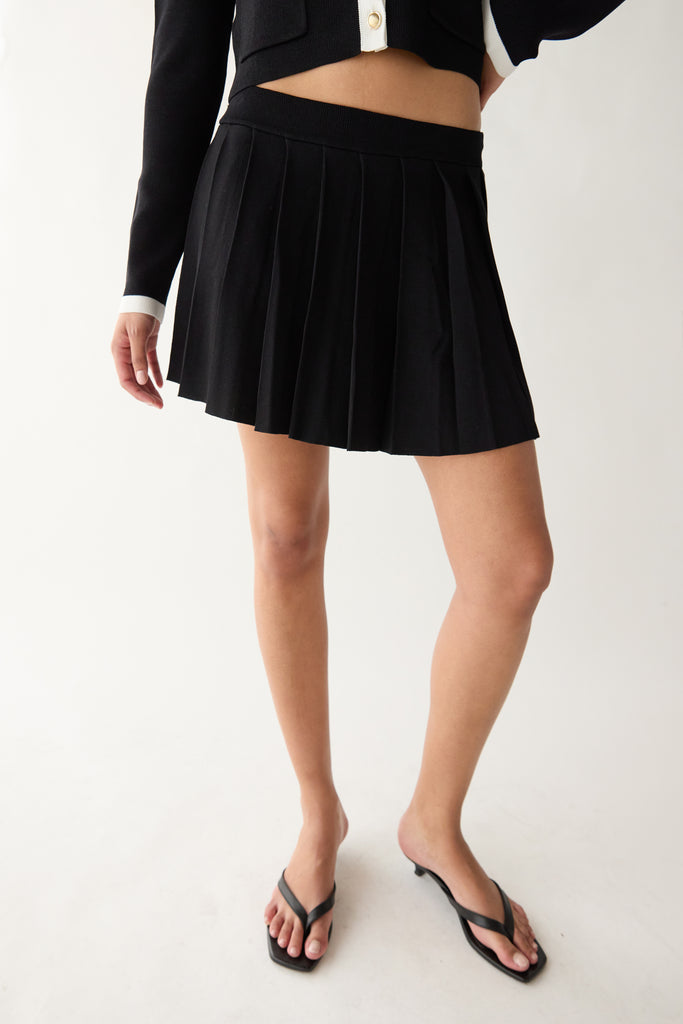 Pleated Knit Mini Skirt | OAK + FORT