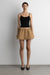 Mini canvas pleated skort in dark beige — main image