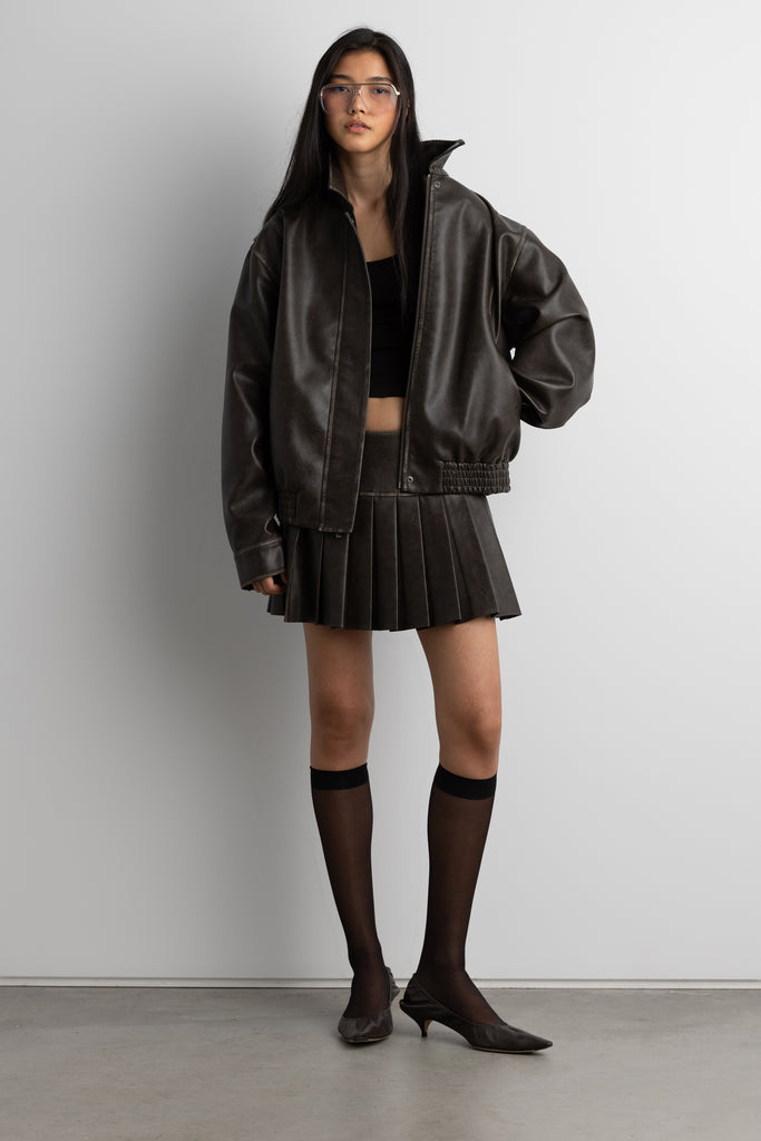 Herlipto Vegan Leather Mini Skort ミニスカート herlipto Vegan Leather Mini Skort