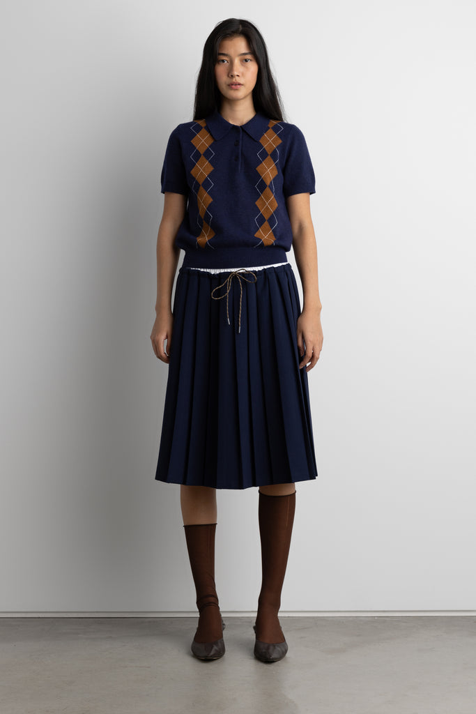 Exposed Waist Pleated Midi Skirt | OAK + FORT