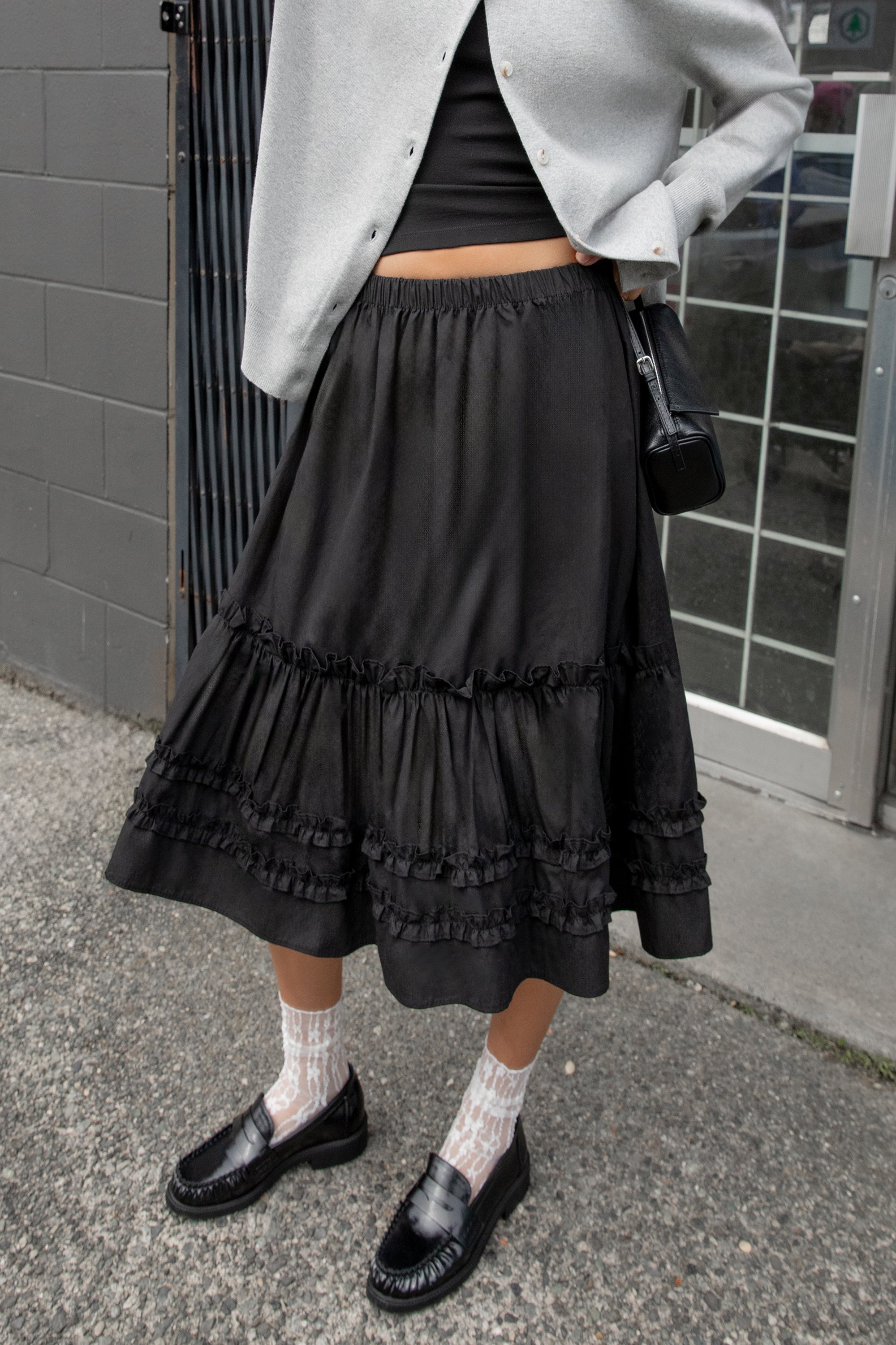 Ruffled Midi Skirt | OAK + FORT