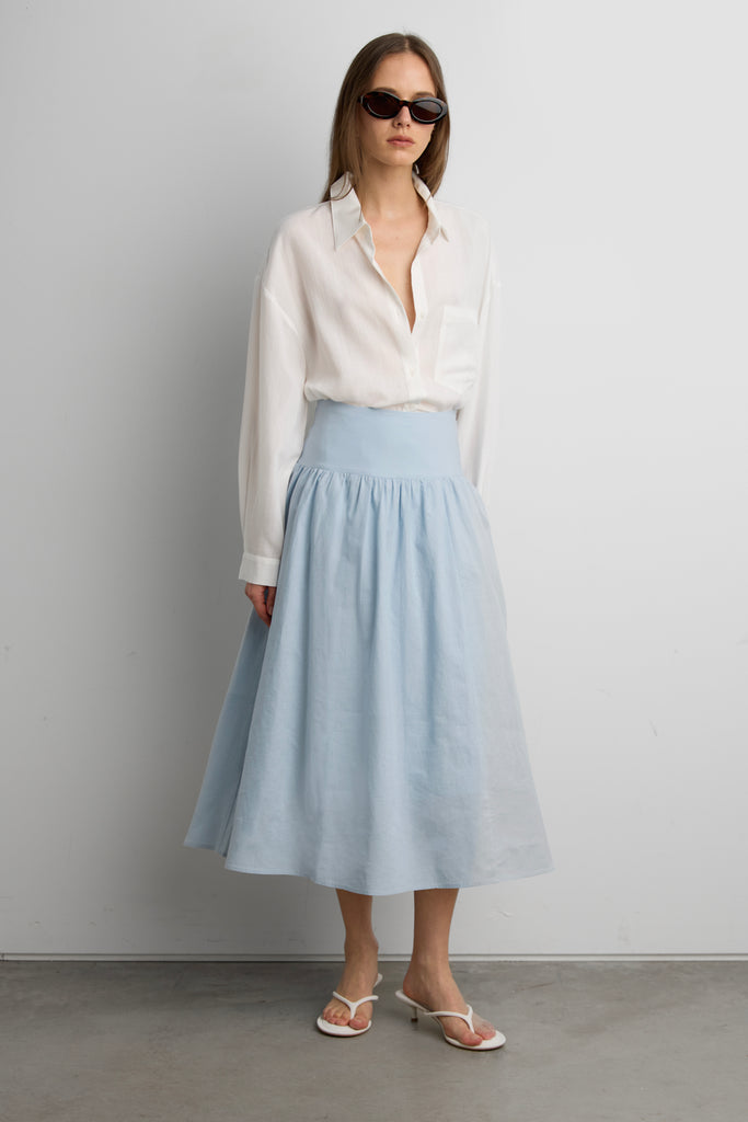 Linen Midi Skirt | OAK + FORT