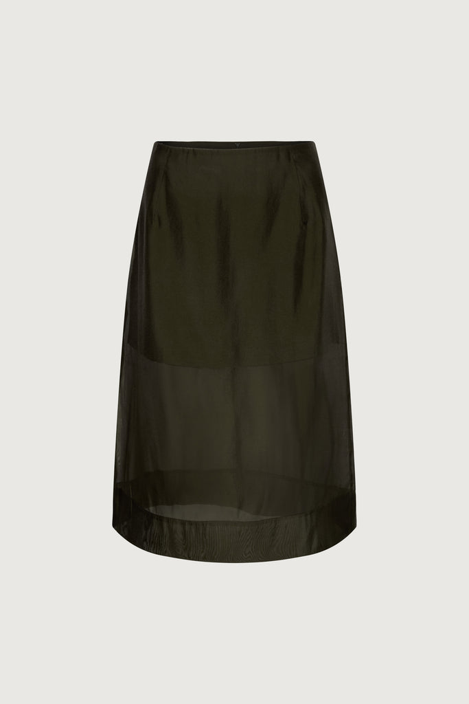 Sheer Organza Midi Skirt | OAK + FORT