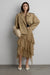 Ruffled asymmetrical maxi skirt in beige — main image
