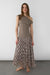 Plaid pleated maxi skirt in brown plaid — main image