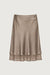 Layered sheer hem slip skirt in taupe — main image