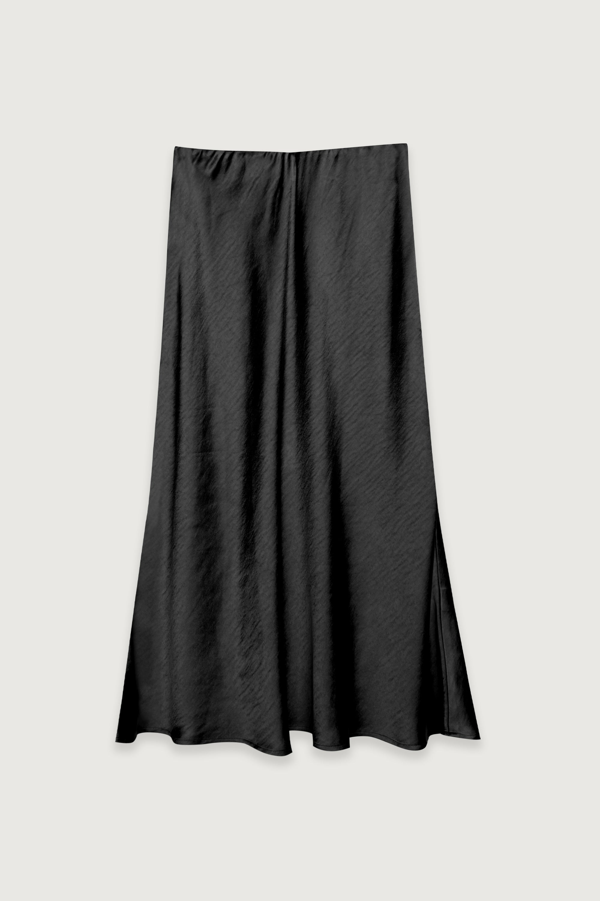 Black silk skirt knee length best sale