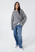 Oversized crewneck sweater in smoked pearl — main image