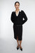 Contrast collared sweater in black snow — main image